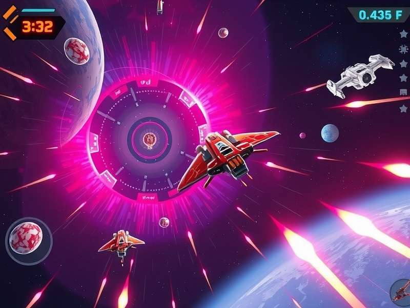 Nebula Trek Champion gameplay screenshot showing space exploration